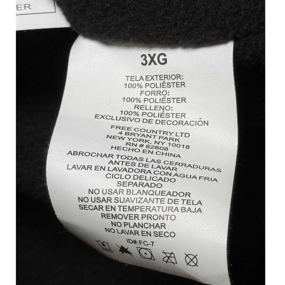 Free Country Mens 3XL Gray Hooded Softshell Fleece Lined Winter Jacket Coat - Picture 2 of 4